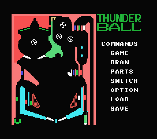 Thunder Ball title screen for MSX